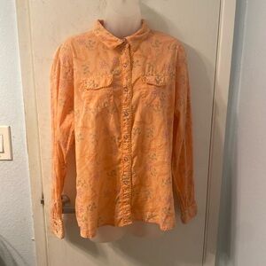 Wrangler Aura Western Pink Bow Button Up Size XXL